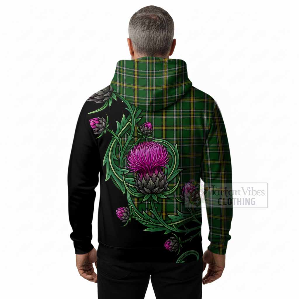 Offaly Tartan Hoodie Resilient Scottish Thistle