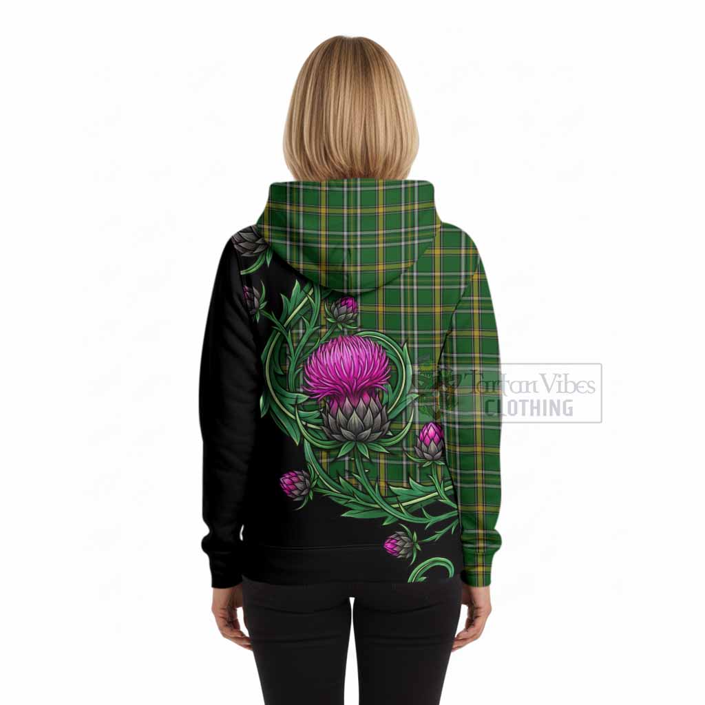 Offaly Tartan Hoodie Resilient Scottish Thistle