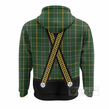 Offaly Tartan Lederhosen Costume Hoodie Scotland Celtic Knot Motif