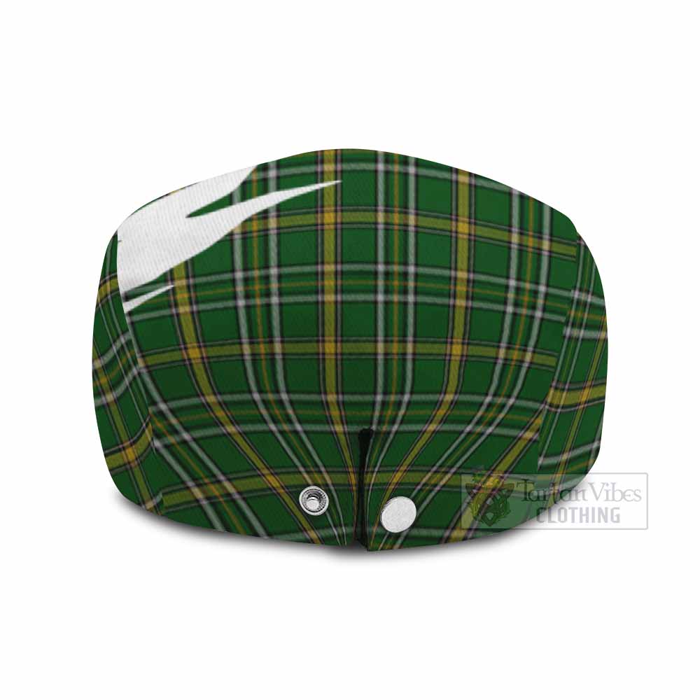 Offaly Tartan Loch Ness Monster Scottish Heritage Art Flat Cap, Jeff Cap