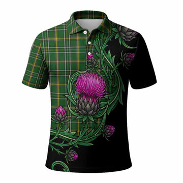 Offaly Tartan Polo Shirt Resilient Scottish Thistle