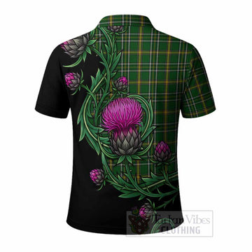Offaly Tartan Polo Shirt Resilient Scottish Thistle