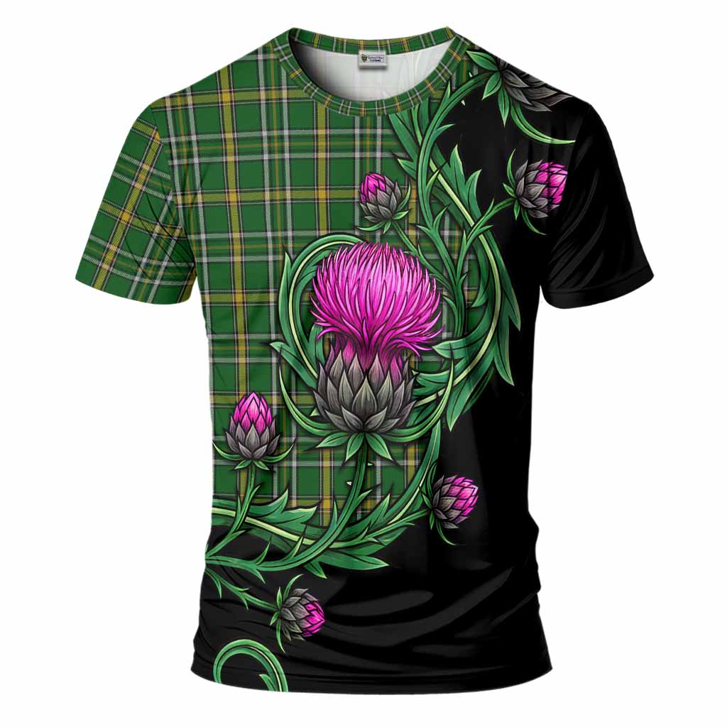 Offaly Tartan T-Shirt Resilient Scottish Thistle