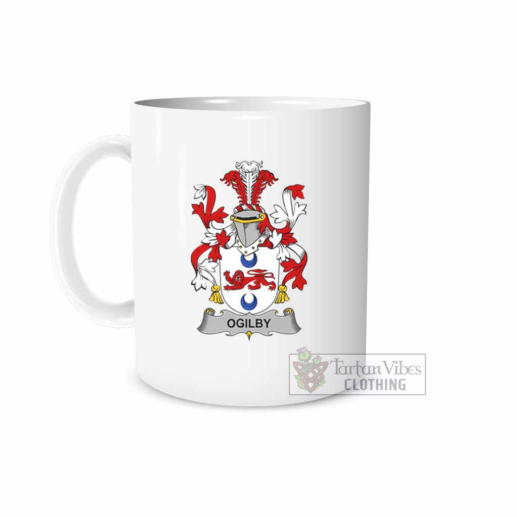 Ogilby Irish Clan Coat of Arms Ceramic Mug White - 2D-tartanvibesclothing