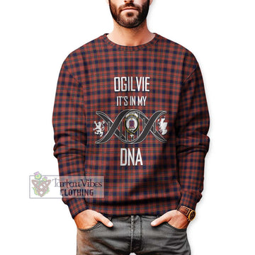 Ogilvie (Ogilvy) Tartan Sweatshirt with Family Crest DNA In Me Style Unisex - Tartanvibesclothing Shop