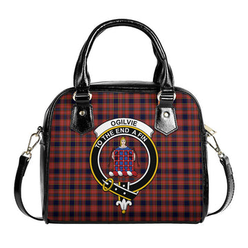 Ogilvie (Ogilvy) Tartan Shoulder Handbags with Family Crest One Size 6*25*22 cm - Tartanvibesclothing