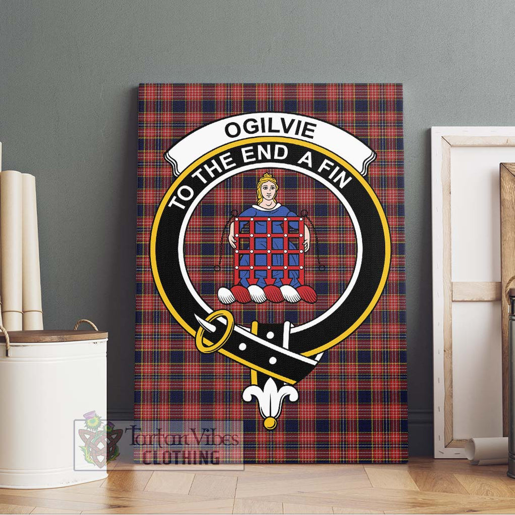Ogilvie (Ogilvy) Tartan Canvas Print Wall Art with Family Crest Without Frame - Tartan Vibes Clothing