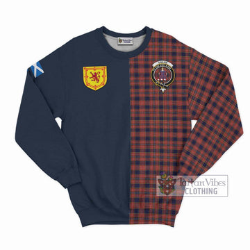 Tartan Vibes Clothing Ogilvie (Ogilvy) Tartan Sweatshirt with Scottish Lion Royal Arm Half Style
