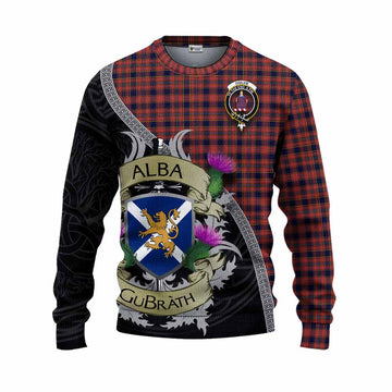 Ogilvie (Ogilvy) Tartan Family Crest Knitted Sweater Lion Rampant Royal Thistle Shield Celtic Inspired