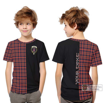 Ogilvie (Ogilvy) Tartan Kid T-Shirt with Family Crest and Half Of Me Style Youth XL Size14 - Tartanvibesclothing Shop