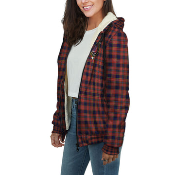 Ogilvie (Ogilvy) Tartan Sherpa Hoodie with Family Crest