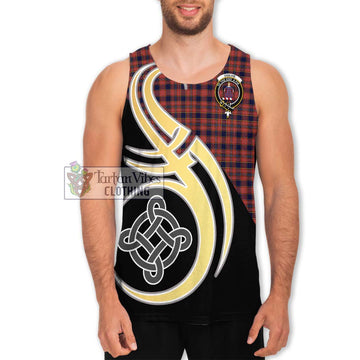 Ogilvie (Ogilvy) Tartan Men's Tank Top with Family Crest and Celtic Symbol Style Men - Tartan Vibes Clothing