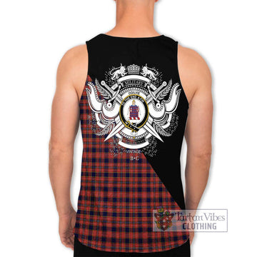 Ogilvie (Ogilvy) Tartan Men's Tank Top with Family Crest and Military Logo Style - Tartanvibesclothing Shop