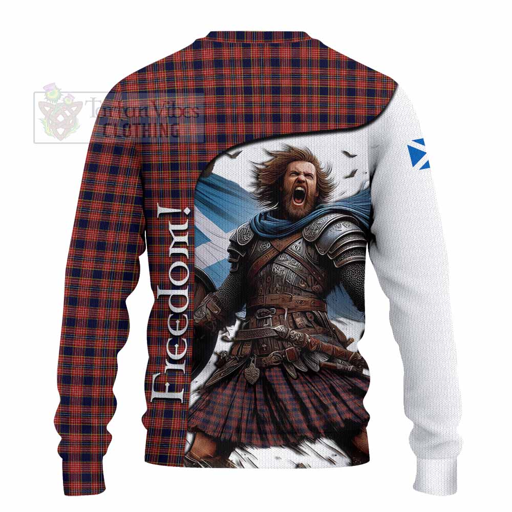 Tartan Vibes Clothing Ogilvie (Ogilvy) Crest Tartan Knitted Sweater Inspired by the Freedom of Scottish Warrior