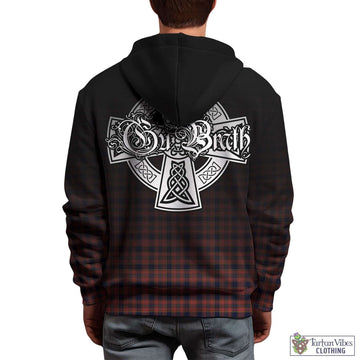 Tartan Vibes Clothing Ogilvie (Ogilvy) Tartan Hoodie Featuring Alba Gu Brath Family Crest Celtic Inspired