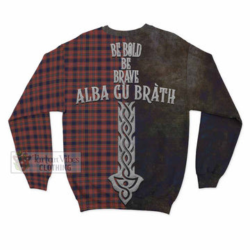 Ogilvie (Ogilvy) Tartan Family Crest Sweatshirt Alba Gu Brath Be Brave Lion Ancient Style