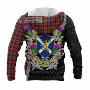 Ogilvie (Ogilvy) Tartan Family Crest Knitted Hoodie Lion Rampant Royal Thistle Shield Celtic Inspired