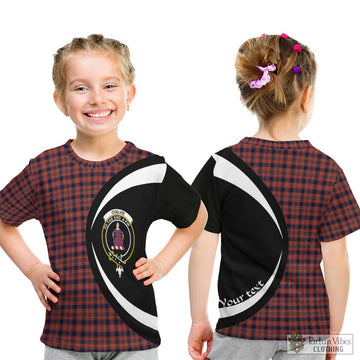 Ogilvie (Ogilvy) Tartan Kid T-Shirt with Family Crest Circle Style - Tartan Vibes Clothing