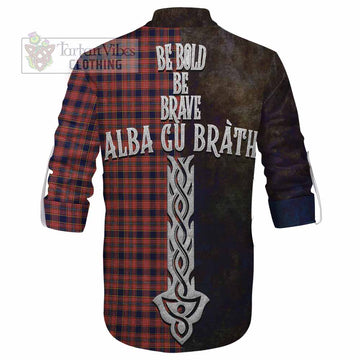 Ogilvie (Ogilvy) Tartan Family Crest Ghillie Kilt Shirt Alba Gu Brath Be Brave Lion Ancient Style