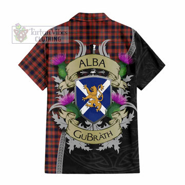 Ogilvie (Ogilvy) Tartan Family Crest Hawaiian Shirt Lion Rampant Royal Thistle Shield Celtic Inspired
