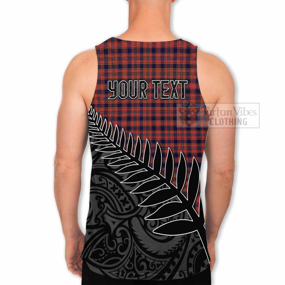 Tartan Vibes Clothing Ogilvie (Ogilvy) Crest Tartan Men's Tank Top with New Zealand Silver Fern Half Style