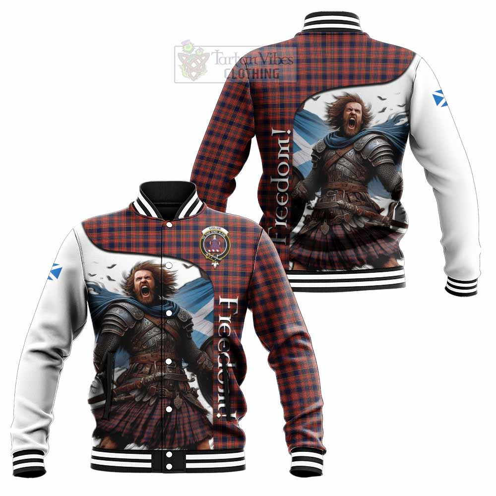 Tartan Vibes Clothing Ogilvie (Ogilvy) Crest Tartan Baseball Jacket Inspired by the Freedom of Scottish Warrior