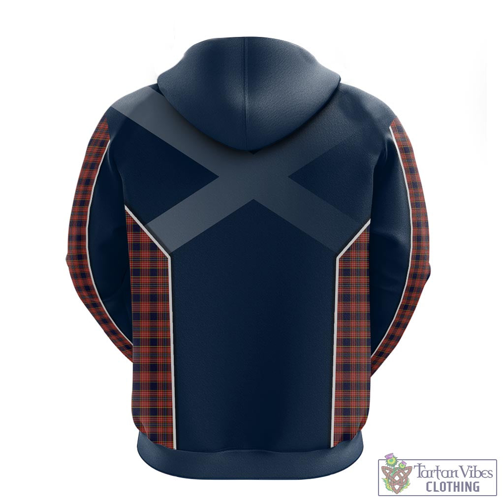 Tartan Vibes Clothing Ogilvie (Ogilvy) Tartan Hoodie with Family Crest and Lion Rampant Vibes Sport Style