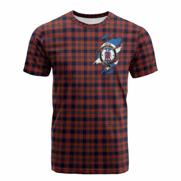 Ogilvie (Ogilvy) Clan Crest In Me Tartan Cotton T-shirt Scotland Flag Style