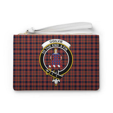 Ogilvie (Ogilvy) Family Crest Tartan Clutch Bag