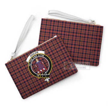 Ogilvie (Ogilvy) Family Crest Tartan Clutch Bag