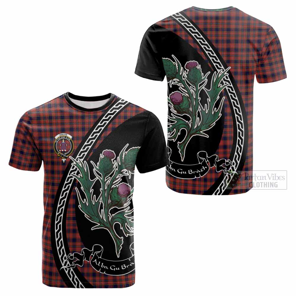 Ogilvie (Ogilvy) Family Crest Tartan Cotton T-shirt Alba Thistle Inspired - Tartan Vibes Clothing