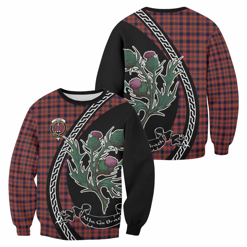 Ogilvie (Ogilvy) Family Crest Tartan Sweatshirt Alba Thistle Inspired - Tartan Vibes Clothing