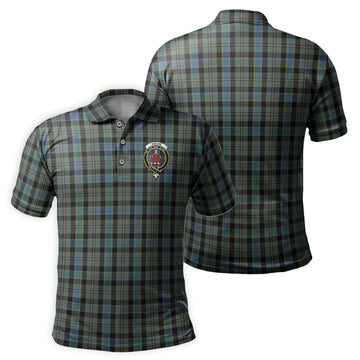 Ogilvie (Ogilvy) Hunting Tartan Men's Polo Shirt with Family Crest