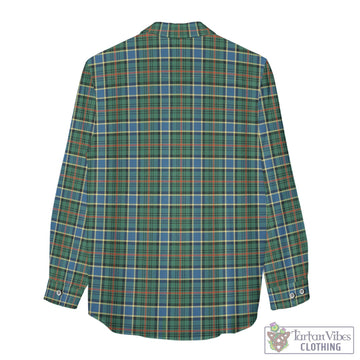 Ogilvie (Ogilvy) Hunting Ancient Tartan Womens Casual Shirt with Family Crest