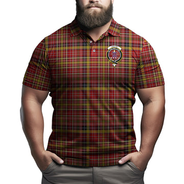 Ogilvie (Ogilvy) of Strathallan Tartan Men's Polo Shirt with Family Crest