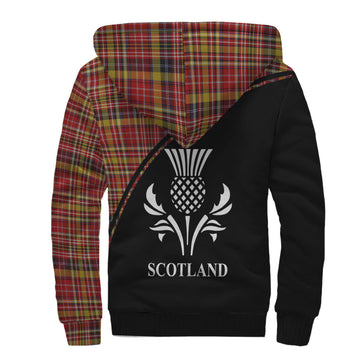 Ogilvie (Ogilvy) of Strathallan Tartan Sherpa Hoodie with Family Crest Curve Style