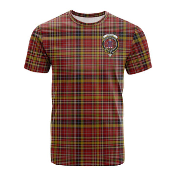 Ogilvie (Ogilvy) of Strathallan Tartan T-Shirt with Family Crest