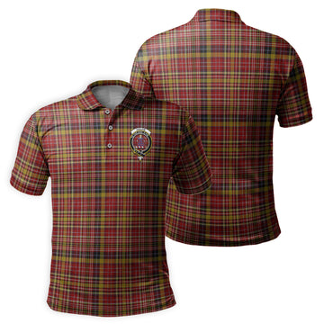 Ogilvie (Ogilvy) of Strathallan Tartan Men's Polo Shirt with Family Crest