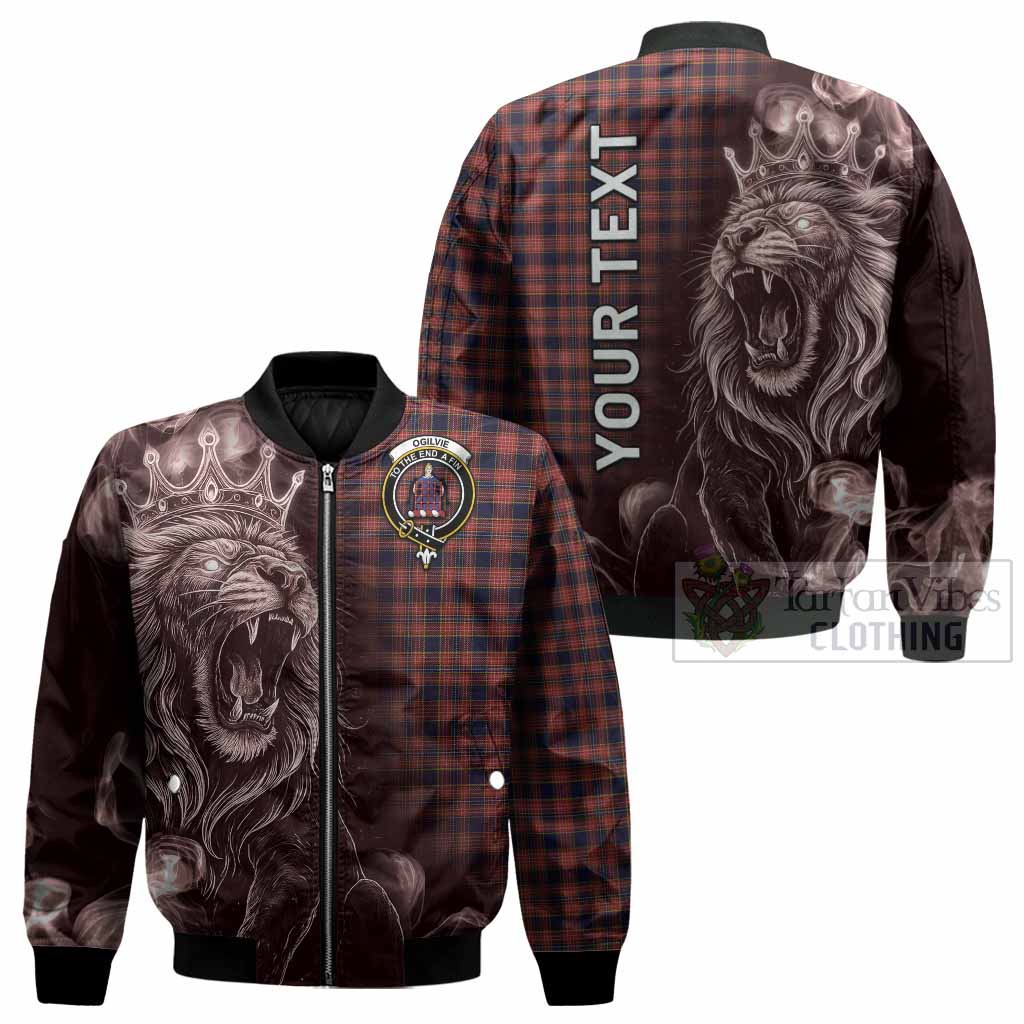 Ogilvie (Ogilvy) Tartan Bomber Jacket Roaring Lion Heritage