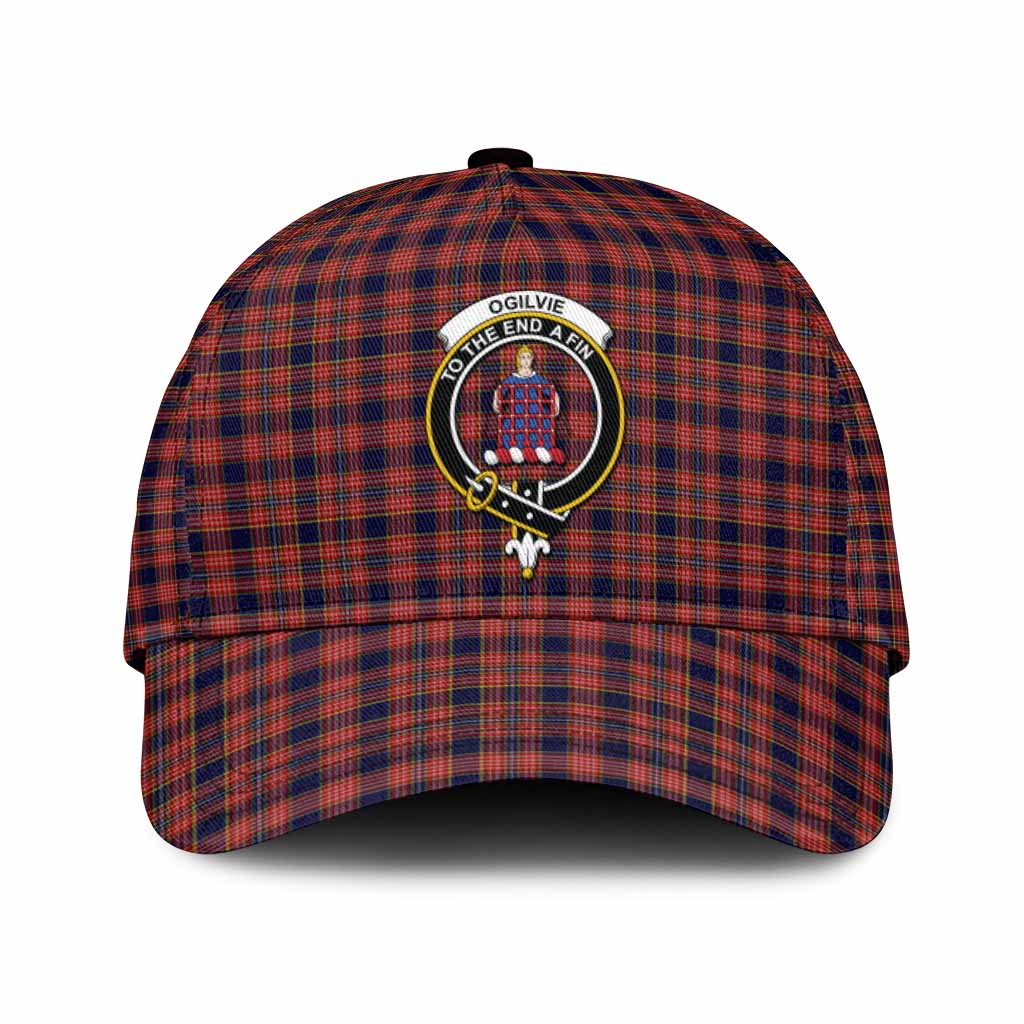 Ogilvie (Ogilvy) Tartan Classic Cap with Family Crest
