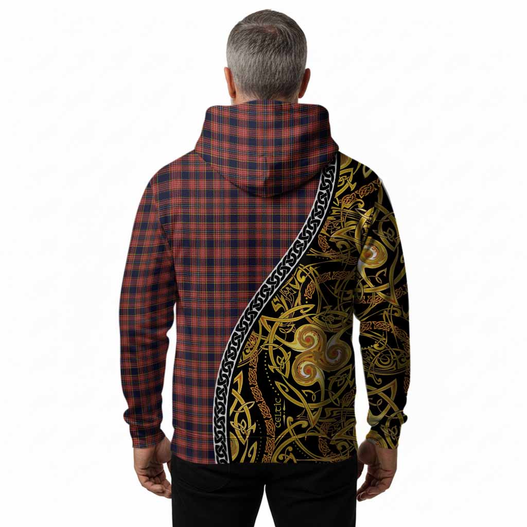 Ogilvie (Ogilvy) Tartan Crest Hoodie Celtic Knot and Triple Trickle Spiral Symbols