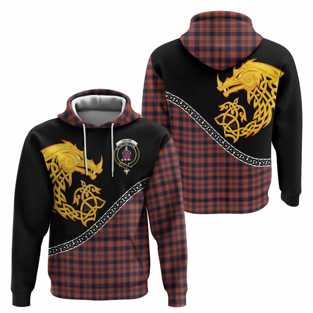 Ogilvie (Ogilvy) Tartan Crest Hoodie Legendary Dragon Knot Half Style