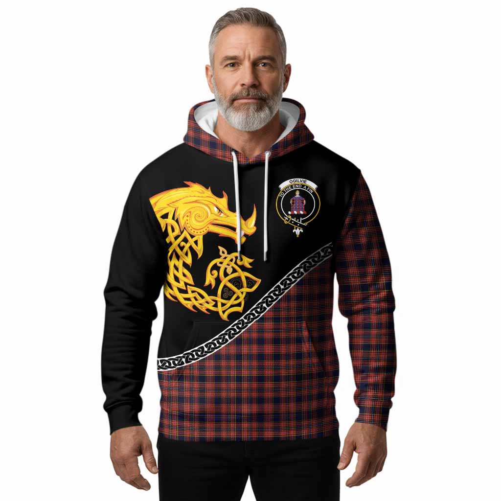 Ogilvie (Ogilvy) Tartan Crest Hoodie Legendary Dragon Knot Half Style