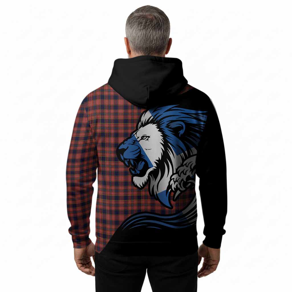 Ogilvie (Ogilvy) Tartan Crest Hoodie Scottish Golden Lions Wave Flow
