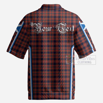 Ogilvie (Ogilvy) Tartan Crest Men’s Polo Sweater Top Scotland Coat of Arm Flag Style