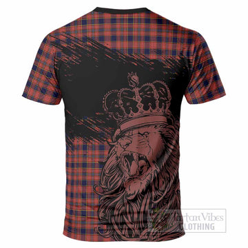Ogilvie (Ogilvy) Tartan Crest T-Shirt Crowned Lion Heritage Style