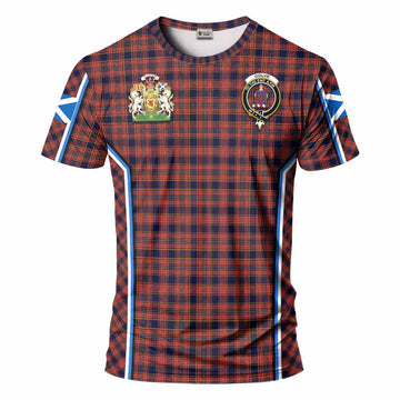 Ogilvie (Ogilvy) Tartan Crest T-shirt Scotland Coat of Arm Flag Style - Tartan Vibes Clothing