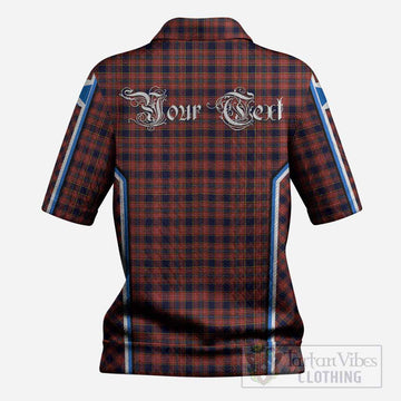 Ogilvie (Ogilvy) Tartan Crest Women’s Polo Sweater Top Scotland Coat of Arm Flag Style