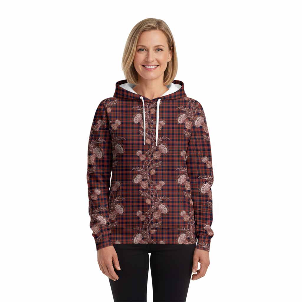 Ogilvie (Ogilvy) Tartan Hoodie Seamless Scottish Thistle Flowers