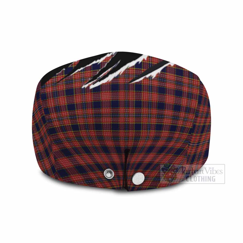 Ogilvie (Ogilvy) Tartan Loch Ness Monster Flat Cap, Jeff Cap Celtic Knot Nessie Art